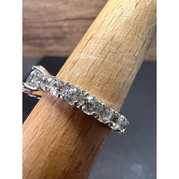 Cubic zirconia sterling silver ring size 7 - Picture 11 of 16